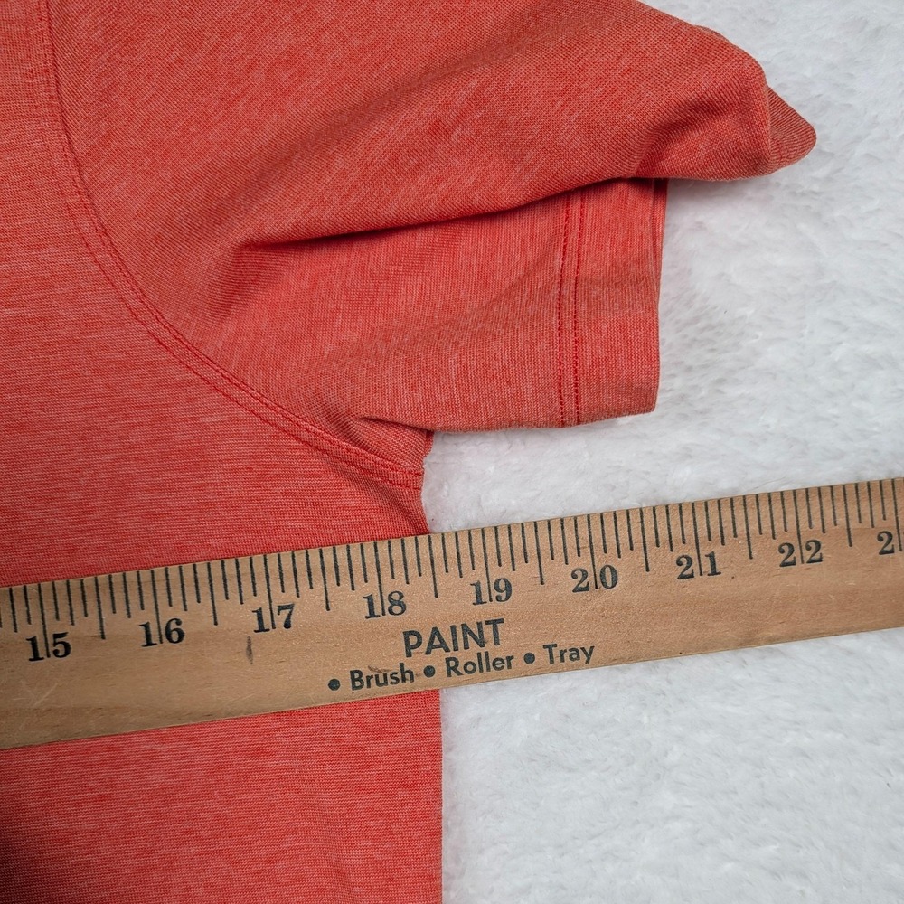 Lululemon Polo Shirt Mens Small Orange Performance Golf Stretch Athletic - Picture 3 of 6